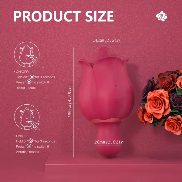 penis ring vibrate Mania - The Enchanting Rose Tongue Vibrator, The Rose Toy For Women