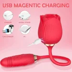 ANESIDORA Rose Toy For Women,Sucking and Thrusting Vibrator