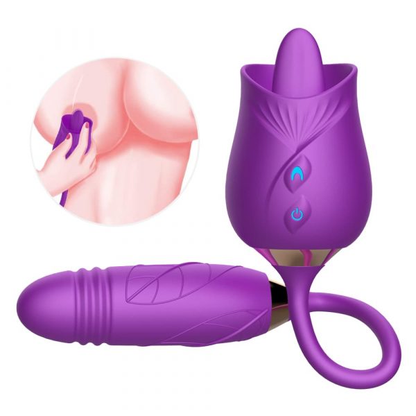 rose toy with bullet blue