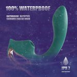G-spot sucking vibrator waterproof green