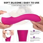 sucking & g-spot vibrator silicone rose red