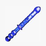 Blue-Glass-Dildo-Double