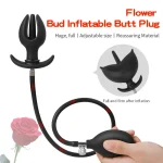 Flower Inflating Butt Plug Pump up Air-Filled Ass Sex Toy5