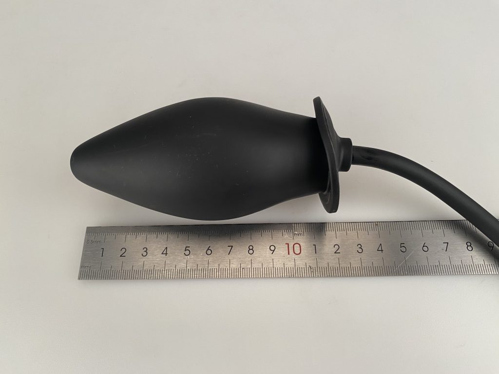 Length of inflatable butt plug 