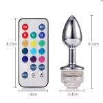Matal Led Butt Plug With Remote Control Anal play kit