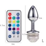 Matal Led Butt Plug With Remote Control Anal play kit