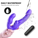 Tori - Vibrating Strap on Double Ended Dildo for Lesiban