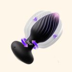 Vibrating Butt Plug With Remote Rotating Prostate Massager Ass Sex Toy