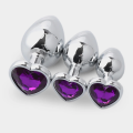 Metal Jeweled 3 Sizes Butt Plug Anal Sex Toy