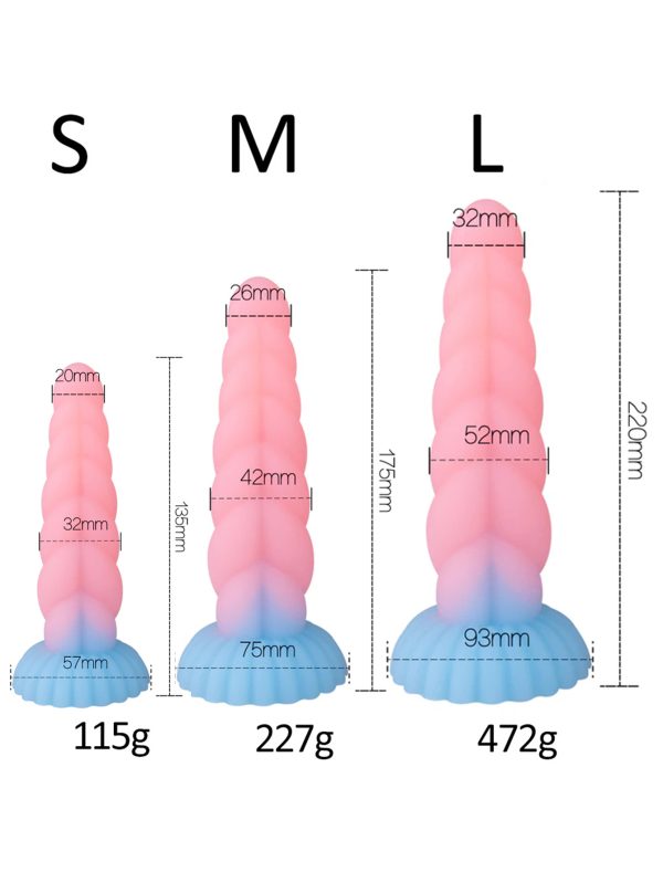 Mona - Pink Glow in the Dark Dildo 3 Sizes