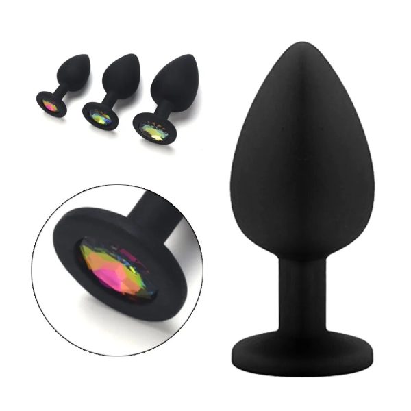 3 Butt Plug Sizes Silicone Jewelry Anal Trainer