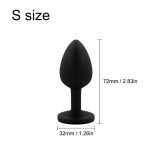 3 Butt Plug Sizes Silicone Jewelry Anal Trainer