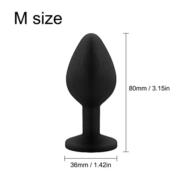 3 Butt Plug Sizes Silicone Jewelry Anal Trainer