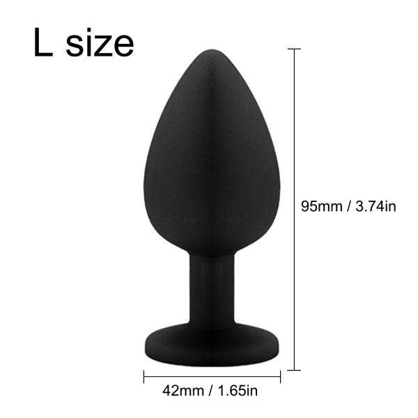 3 Butt Plug Sizes Silicone Jewelry Anal Trainer