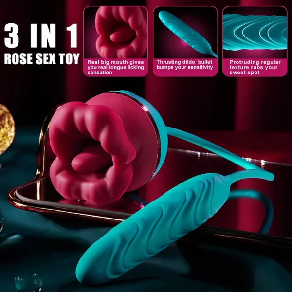 Bigmouth 2.0 - 3 in 1 Rose Thruster Vibrator