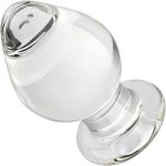 Anal Glass Wide Butt Plug Clear Anal Sex Toy