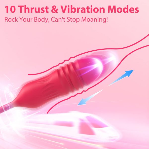 The Rose Toy with Bullet Vibrator, Rose Vibrator with Tongue