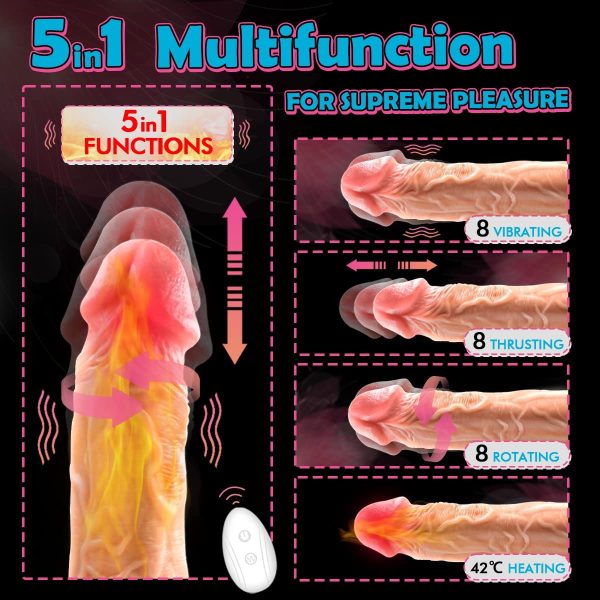 AiōN - Vibrating Dildo Life-Like 3 in 1 for G-Spot Thrusting Vibrators