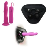 9 Inch Strap on Dildo Vibrator for Lesbian Adjustable Couple Sex Toys