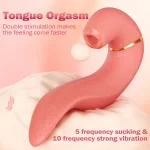 Aly - 2 in 1 Sucking Realistic Tongue Vibrator