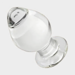 Anal Glass Wide Butt Plug Clear Anal Sex Toy