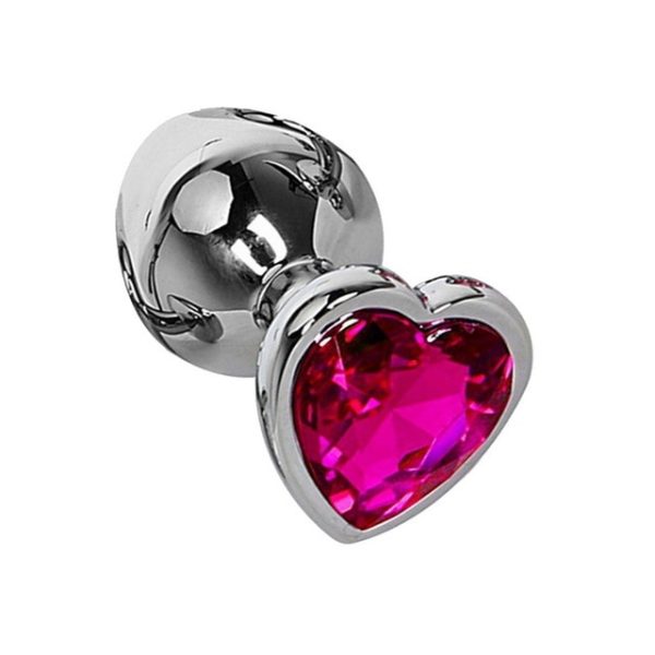 Diamond Heart Butt Plug Stainless Smooth Toys