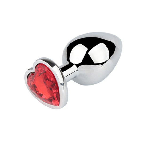 Diamond Heart Butt Plug Stainless Smooth Toys