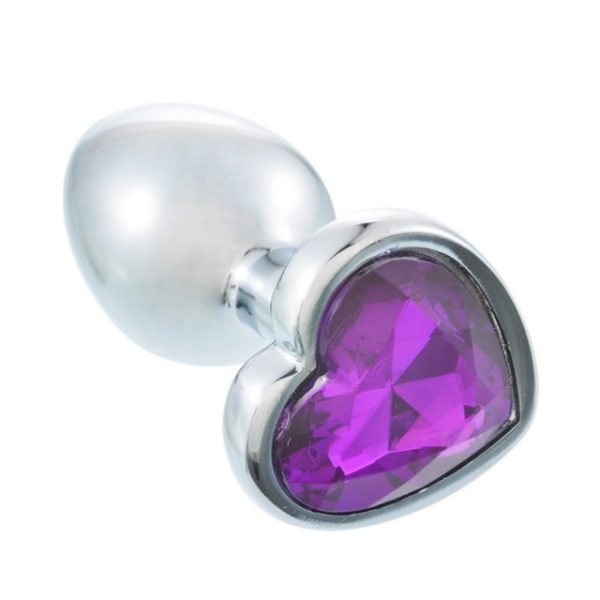 Diamond Heart Butt Plug Stainless Smooth Toys