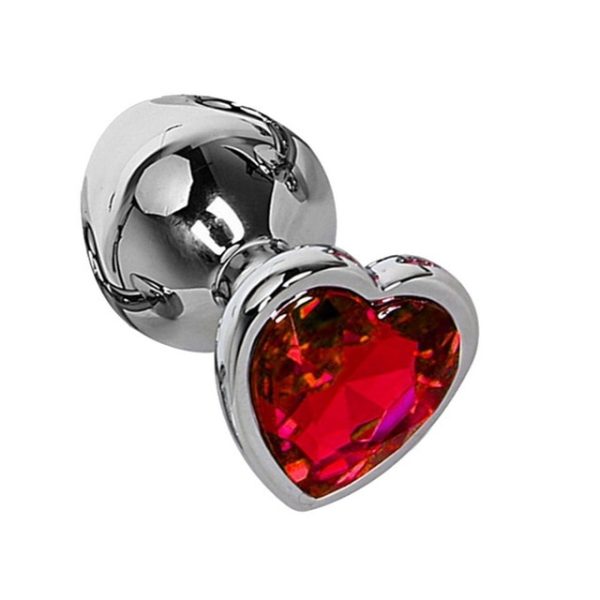 Diamond Heart Butt Plug Stainless Smooth Toys