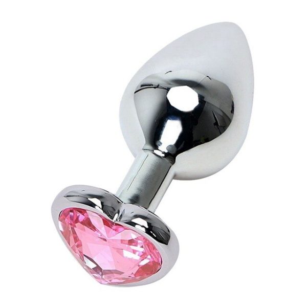 Diamond Heart Butt Plug Stainless Smooth Toys