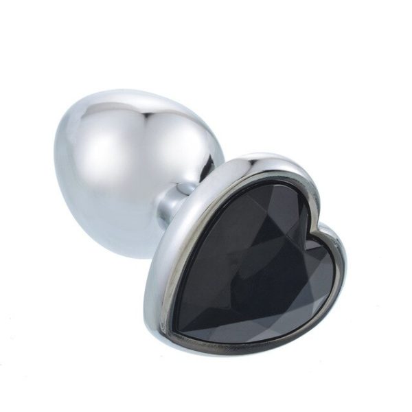 Diamond Heart Butt Plug Stainless Smooth Toys