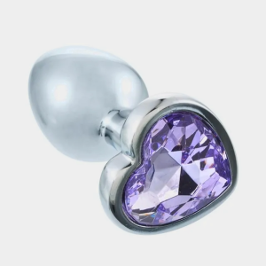 Diamond Heart Butt Plug Stainless Smooth Toys