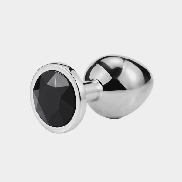 Black Metal but Plug Jewelry Stainless Steel Anal Sex Toy