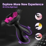 Black Rose Vibrating Butt Plug