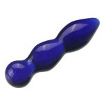 Blue Bubble Glass Butt Plug