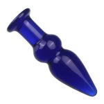 Blue Bubble Glass Butt Plug