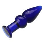 Blue Bubble Glass Butt Plug