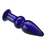 Blue Bubble Glass Butt Plug