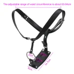 Butt Plug Harness for Straps On Erotic Leather Chastity Device