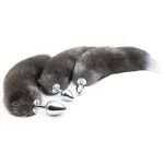 Cat Tail Butt Plug Stainless Steel Pet Play Anal Trainers