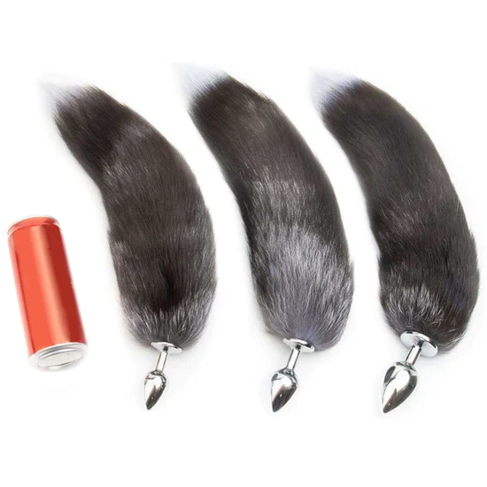 Cat Tail Butt Plug Stainless Steel Pet Play Anal Trainers