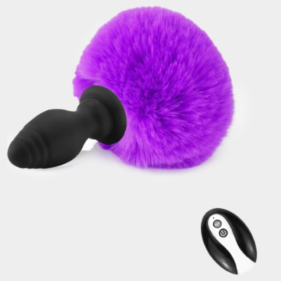 Cotton - Vibrating Bunny Tail Butt Plug