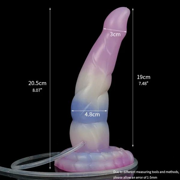 Cum Dildo 8 Inch Ejaculating Fantasy Penis Squirting Colorful Sex Toy