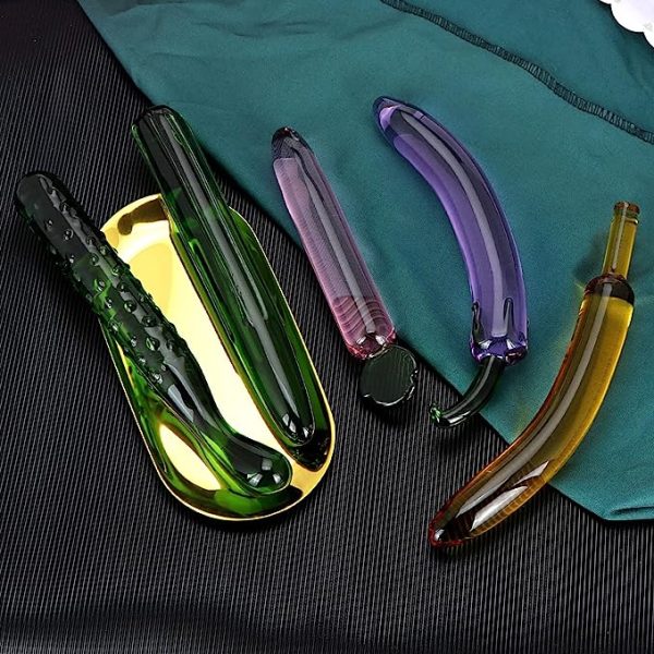 Green Cucumber Glass Dildo 7.68 Inch