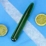 Green Luffa Glass Dildo 7.68 Inch