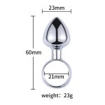 Ring Shape Anal Plug Sex Toys Metal Pull Ring Butt Plug Stainless Steel Smooth Ass Plug For Couple Sex Toys Dildo Anal Training