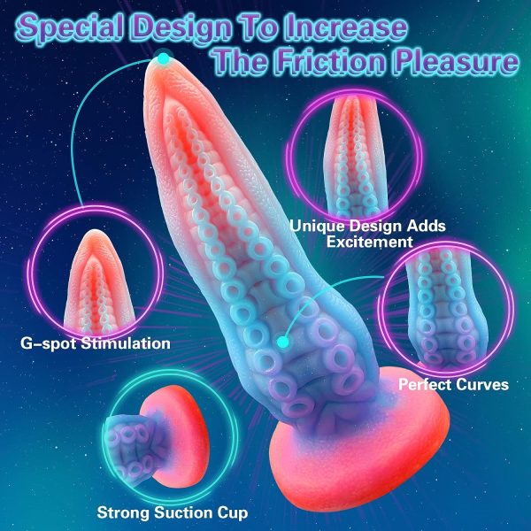 Huge Luminous Tentacle Dildo 9.6 Inch