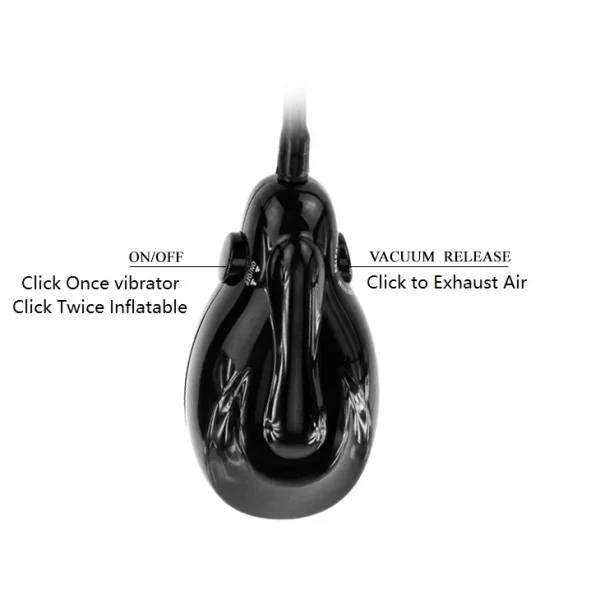 Inflatable Vibrating Dildo Pump up Air-Filled Sex Toy