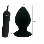 Large Vibrating Butt Plug 3 Sizes Silicone Ass Sex Toy