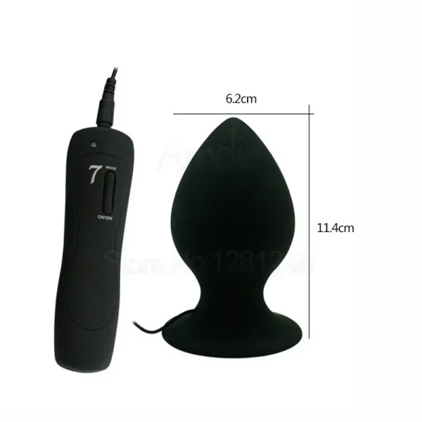 Large Vibrating Butt Plug 3 Sizes Silicone Ass Sex Toy